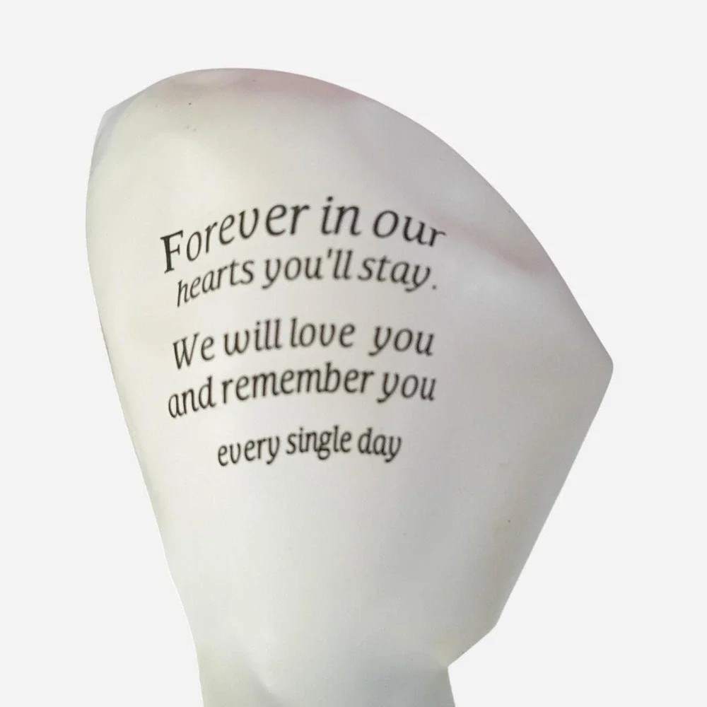 15 Pack Of Multicolored Memorial Balloons With Printed Message